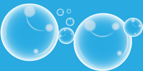 beautiful bubble background blue and white