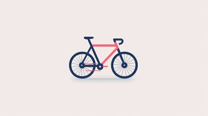 Obraz premium Minimalist Bicycle Illustration Modern Design for Fitness Transportation and EcoFriendly Tr