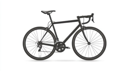 A sleek road bicycle with drop handlebars ideal for cycling enthusiasts and fitness imagery