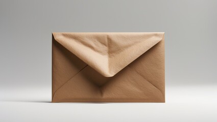 Brown craft envelope displayed on a white background.
