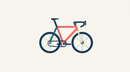 Fototapeta premium Minimalist Bicycle Illustration Modern Design for Fitness Transportation and EcoFriendly Tr