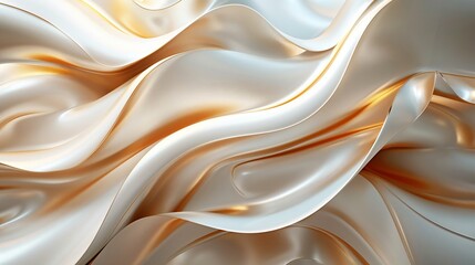 Obraz premium Abstract background with golden and white spirals, 3d rendering