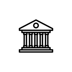 Bank icon logo design. Bank sign and symbol, museum, university