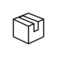 Box icon logo design. box sign and symbol, parcel, package