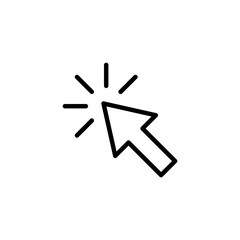 Click icon logo design. pointer arrow sign and symbol. cursor icon