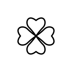 Clover icon logo design. clover sign and symbol. four leaf clover icon.