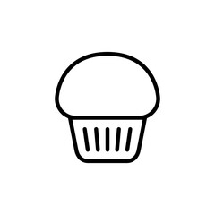 Cup cake icon logo design. Cup cake sign and symbol