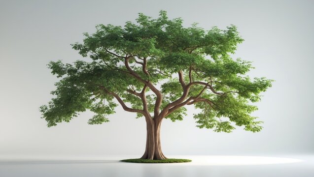 Burma sal tree set against a white background.