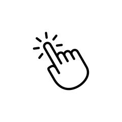 Hand click icon logo design. pointer sign and symbol. hand cursor icon