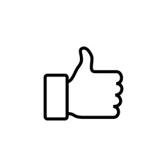 Like icon logo design. Thumbs up sign and symbol. Hand like