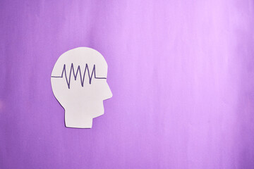 Encephalography brain paper cutout, Stroke, Epilepsy awareness, seizure disorder