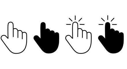 Computer mouse click cursor gray arrow icons set and loading icons. Cursor icon. Vector illustration. Mouse click cursor collection.	