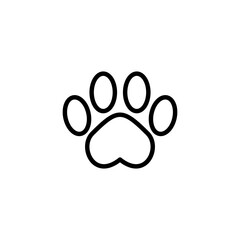 Obraz premium Paw icon logo design. paw print sign and symbol. dog or cat paw