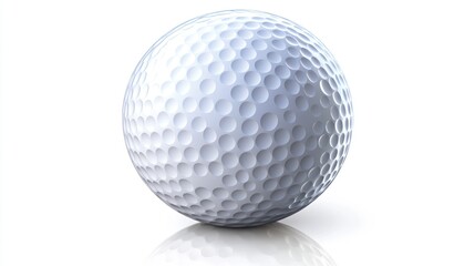 HighQuality Golf Ball on White Background Perfect for Sports Fitness and Recreation Themes