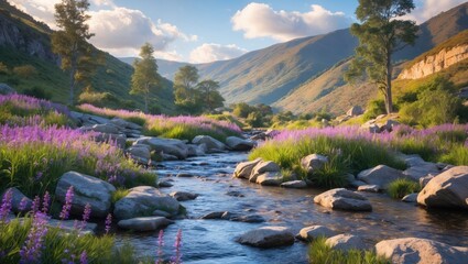 Fototapeta premium The Glen Mountains River
