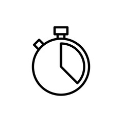 Stopwatch icon logo design. Timer sign and symbol. Countdown icon. Period of time