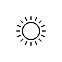 Sun icon logo design. Brightness sign and symbol