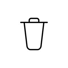 Trash icon logo design. trash can icon. delete sign and symbol.
