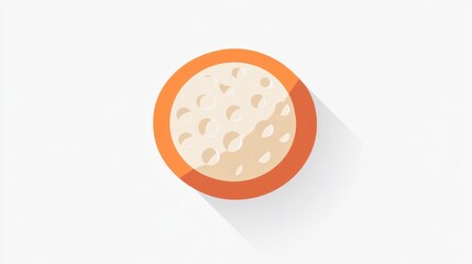 Illustration of a Circular Object with Holes and Orange Border Ideal for Design Projects