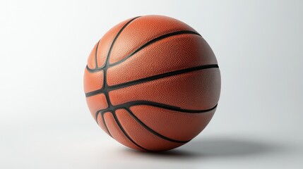 Fototapeta premium A classic basketball on a clean white background ideal for sports fitness and recreation the