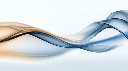 Naklejka premium Abstract wave patterns in soft hues of blue and orange, creating a serene background for design