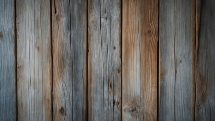 Obraz premium Natural reclaimed wood surface featuring aged boards. Wooden planks arranged on a wall or floor showcasing grain and texture. Neutral flat vintage wood backdrop.