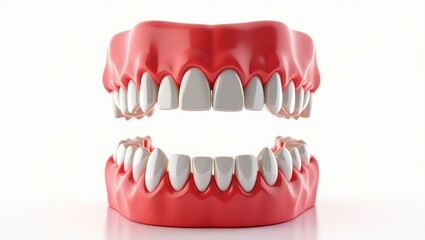 Fototapeta premium Teeth viewed from the mouth, isolated with path.