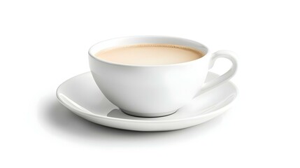 white coffee plate isolate on white background