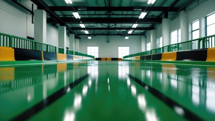 Fototapeta premium Texture of resilient epoxy resin flooring within a Playground