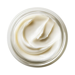 Top view of creamy skincare moisturizer
