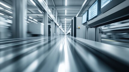 Fototapeta premium Industrial Warehouse Interior with Modern Machinery and Equipment