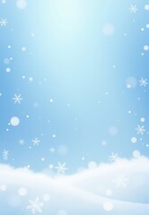 Digital Illustration of Snowflakes Falling on Snow