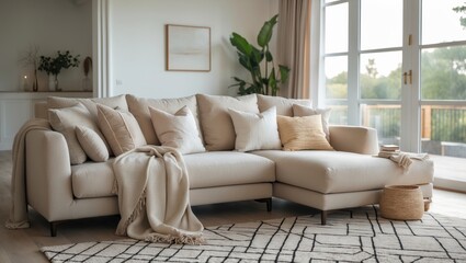 Fototapeta premium photo of a room featuring a carpet