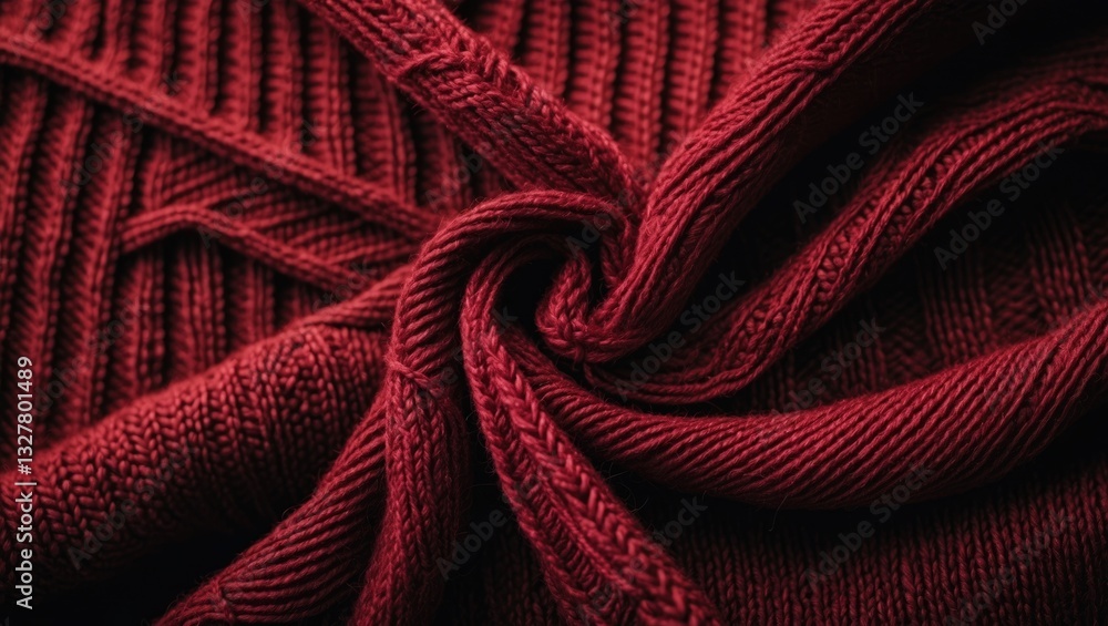 Aufkleber pattern fabric created from wool. handmade knitted fabric background texture.