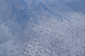 Aerial photography from a plane flying from San Jose, California to Salt Lake City, Utah. Basin and Range Province