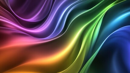 Naklejka premium Abstract Rainbow Flowing Lines