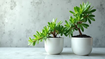 Small plant in a pot designed like a growing graph
