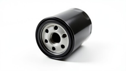 Oil, fuel filter for engine or motorcycle isolated on a white background.