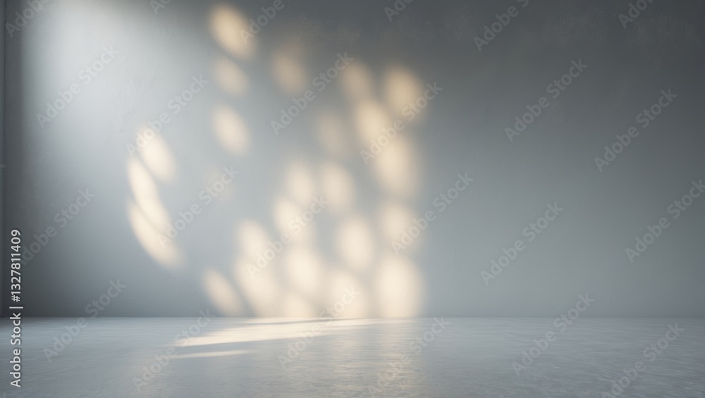 Poster Background in gray for product display featuring attractive lights and shadows.