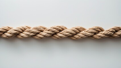 Obraz premium Hemp rope against a white background. Organic material