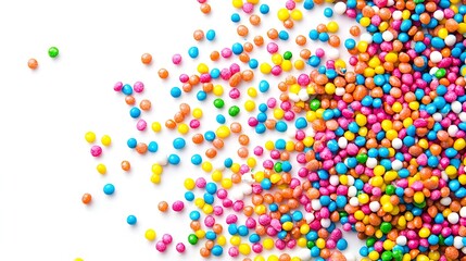 Fototapeta premium Colorful Sprinkles Isolated on White Background