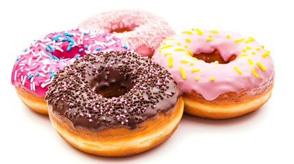 Donuts isolated on white background
