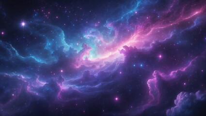 Obraz premium Neon Nebula, high-resolution backdrop for sci-fi and gaming-themed content.
