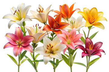 bouquet of flowers on white