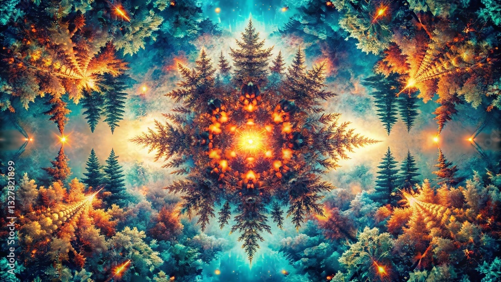 Aufkleber grungy rustic metal scrape fractal double exposure background