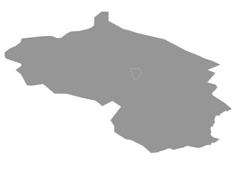 Fototapeta premium vector map barane municipality of montenegro country with grey color