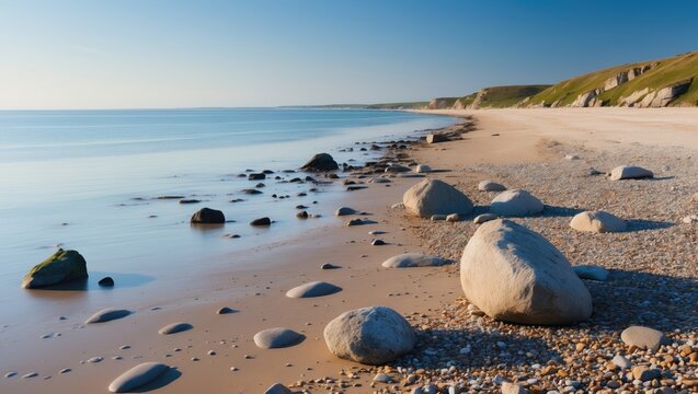 Doniford Bay features the Lower Jurassic and Triassic formations. The Jurassic lias represents the most recent strata and indicates the uppermost layers.