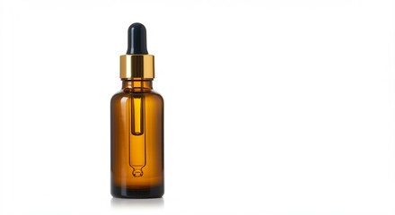 Naklejka premium Amber Glass Dropper Bottle: Minimalist Product Photography