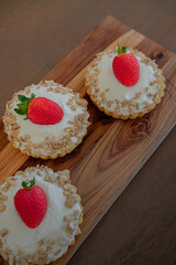 strawberry muffins on a plate