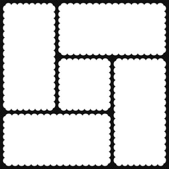 Scallop Bento Grid Box Frame Layout